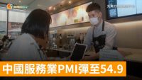 中國服務業PMI彈至54.9 港Markit PMI降至51.3